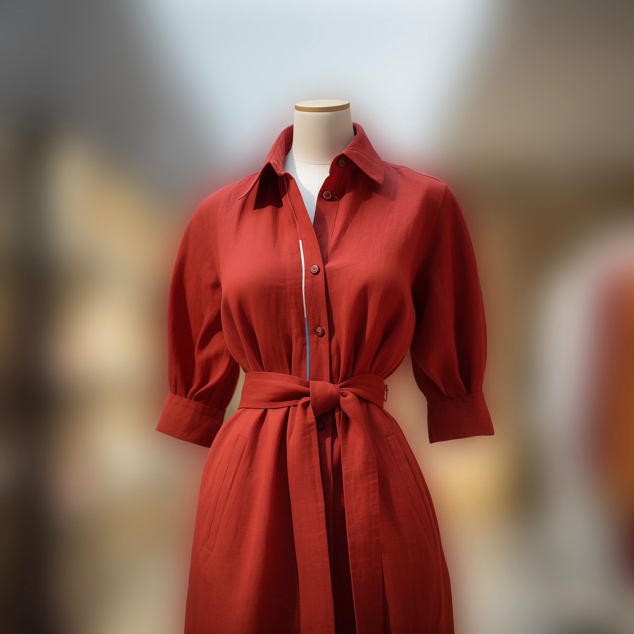 Revolution WorkShop — belted red dress